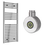 Reina Diva Electric Flat Towel Radiator with Chrome On / Off Touch Element 600mm x 1200mm - Chrome