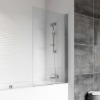 Roman Haven6 Power Shower Bath Screen 815mm x 1500mm - Chrome