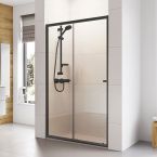 Roman Haven6 Sliding Shower Door 1100mm - Matt Black