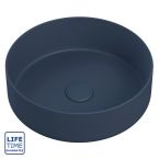 Serene Lugano 355mm Ceramic Washbowl and Waste - Matt Deep Blue