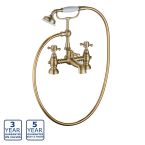 Serene Ohrid Bath Shower Mixer with Kit - Brushed Brass