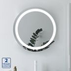Serene Omorfia 600mm Round Front Lit LED Mirror with Touch Sensor
