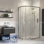 Serene Optimum Double Door Offset Quadrant Shower Enclosure 1000mm x 800mm