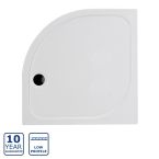 Serene Prism 45mm Offset Quadrant Shower Tray & Waste 900mm x 760mm Left Hand - White
