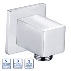 Serene Square Wall Outlet Elbow - Chrome