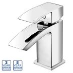 Serene Tweed Cloakroom Basin Mixer with Click Clack Waste - Chrome