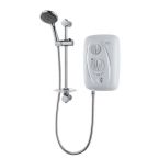 Triton T80ZFF Fast Fit Thermostatic Electric Shower 9.5kW with Riser Kit - White/Chrome