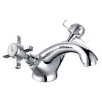 Victorian Mono Basin Mixer with Push Button Waste