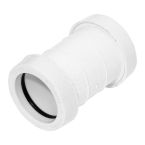White 40mm Pushfit Waste Connector