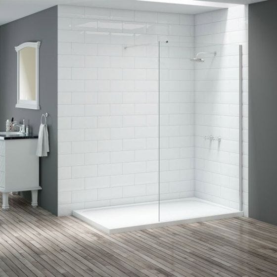Merlyn Vivid 8mm Wetroom Panel & Support Bar 1400mm DIEW1404