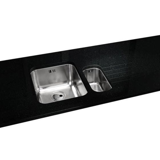 Abode Matrix R50 Stainless Steel Undermount Sink with 0.5 Bowl & Kit 168mm