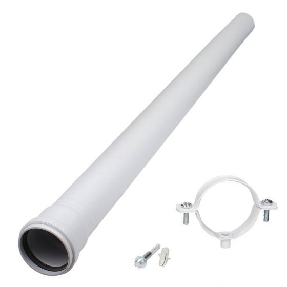 Baxi Multifit Plume 1mtr Extension with Brackets - White 720643401