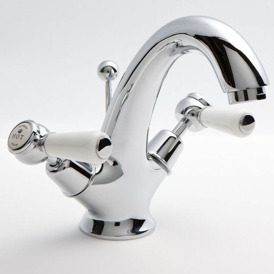 Luxury Modern Basin Mixer Tap Kitchen Sink Mono Deck Long Lever Taps Chrome UK 