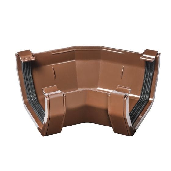Brown 112mm Square 135 Degree Gutter Angle