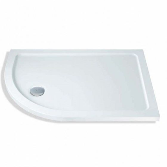 MX Elements Low profile Quadrant shower trays Stone Resin Offset Quadrant Left Hand 1200mm x 800mm Flat top