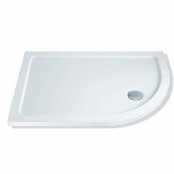 MX Elements 1100mm x 800mm Stone Resin Offset Quadrant Shower Tray Right Hand