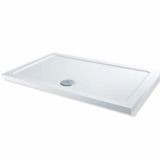 MX Elements Low profile shower trays Stone Resin Rectangle 1650mm X 700mm flat top