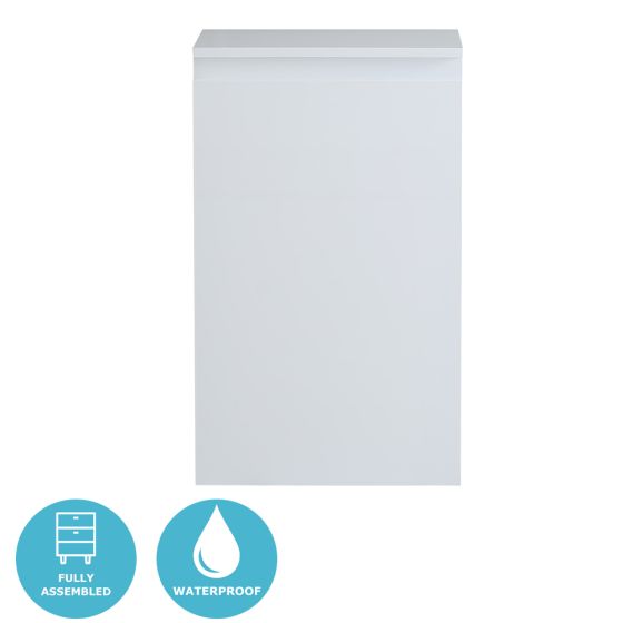 Eternia Adelaide Waterproof 490mm Cloakroom Toilet Unit - White