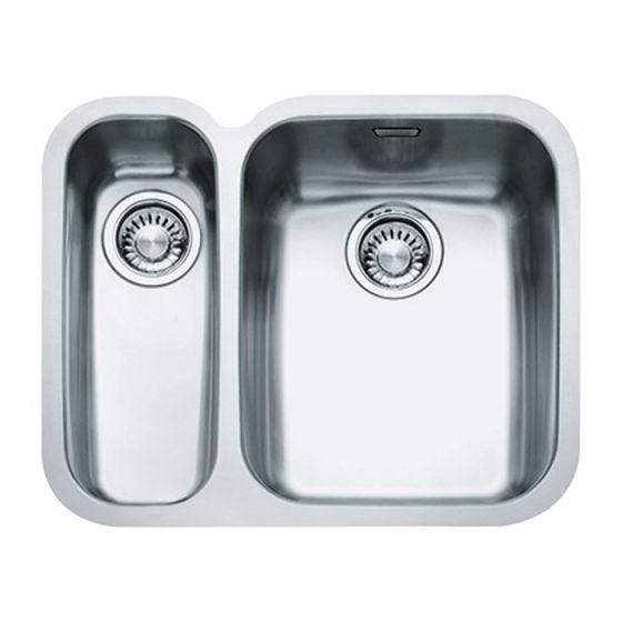Franke Ariane ARX 160 D Stainless Steel Undermount Sink with 1.5 Bowl 598mm - Left Hand