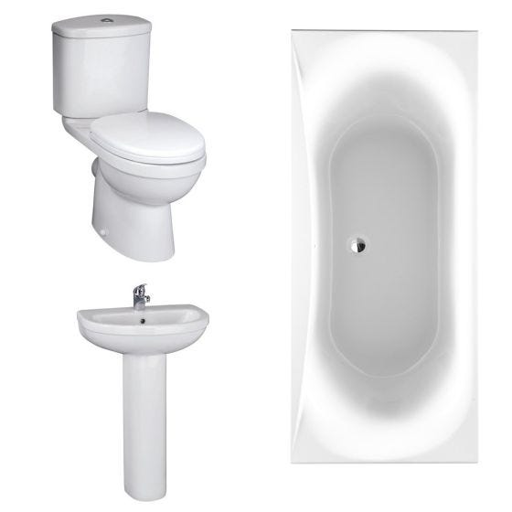 Nuie Ivo Bathroom Suite with Double Ended Bath