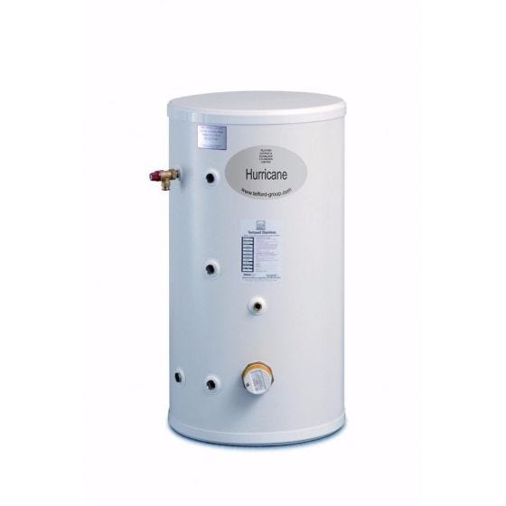 Telford Hurricane 125 Litre Unvented Stainless Steel Indirect Cylinder