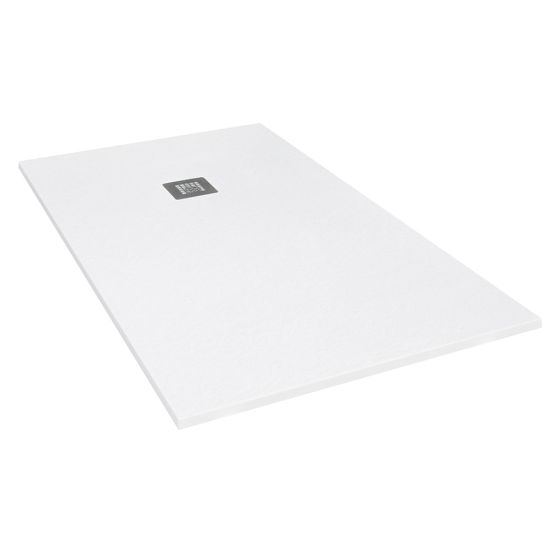 Tissino Giorgio2 Square Slate Effect Shower Tray 1000mm x 1000mm White Slate