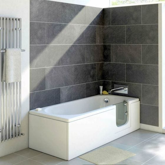 Trojan Bathe Easy Cascade 1700mm x 700mm Easy Access Bath - Right Hand 