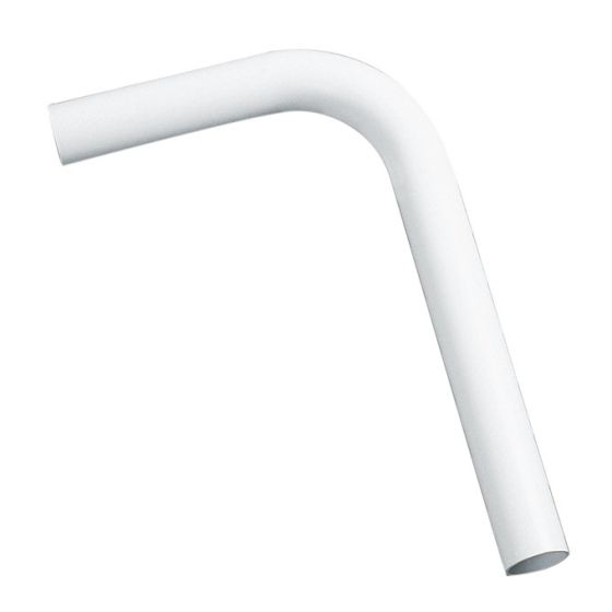 White Low Level Flush Pipe 14 Inch x 9 Inch