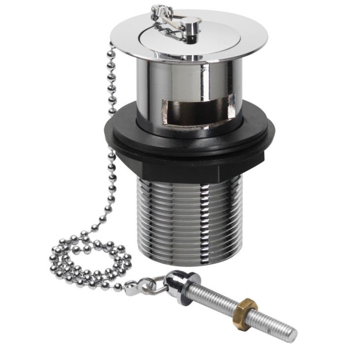 Slotted Metal Basin Waste with Chrome Metal Plug & Chain