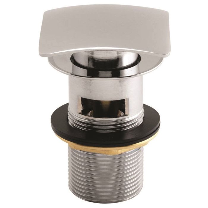 Slotted Sprung Basin Waste with Large Square Plug