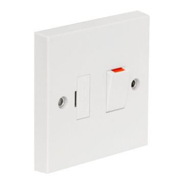 1 Gang 13 Amp Switched Fused Spur White