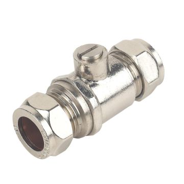 22mm Chrome Plated  Isolating Valve Full Bore