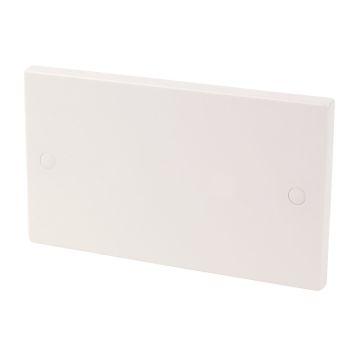 2 Gang Blank Plate White