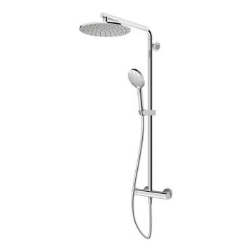 AQUAS Smart 250 X-Jet Overhead Thermostatic Shower - Chrome