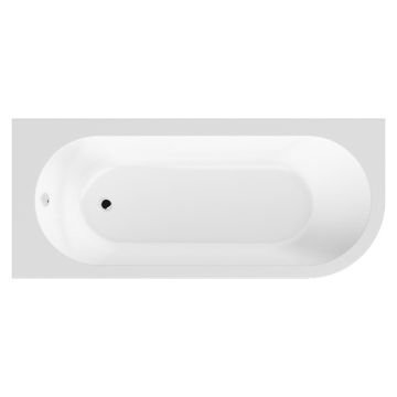 Nuie Crescent 1700mm Left Hand Corner Bath & Panel