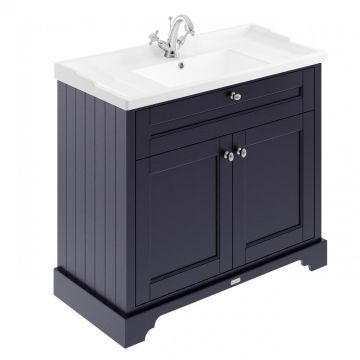 Hudson Reed Old London 1000mm Cabinet & 1TH Basin - Twilight Blue