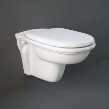 Rak Washington Rimless Wall Hung Pan With Soft Close Seat (Urea) 