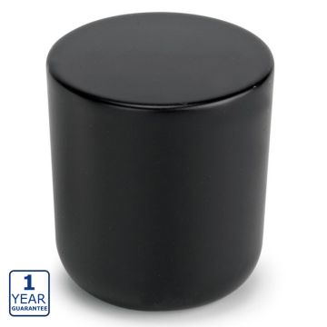 Serene Round Furniture Door Knob 23mm - Matt Black