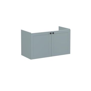 Vitra Root Classic 1000mm Wall Hung 2 Door Vanity Unit & Basin - Matt Fjord Green