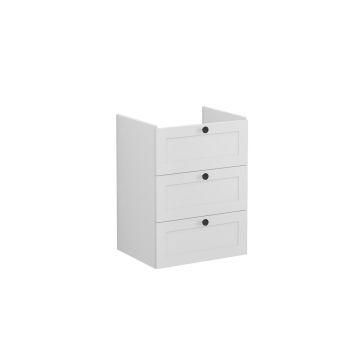 Vitra Root Classic 600mm Wall Hung 3 Drawer Vanity Unit & Basin - Matt Light Grey