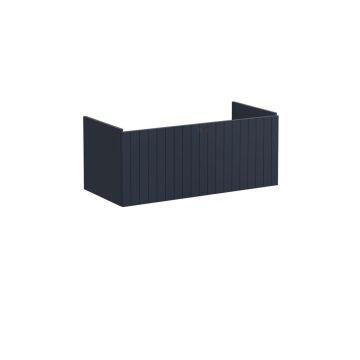 Vitra Root Groove 1000mm Wall Hung 1 Drawer Vanity Unit & Basin - Matt Dark Blue