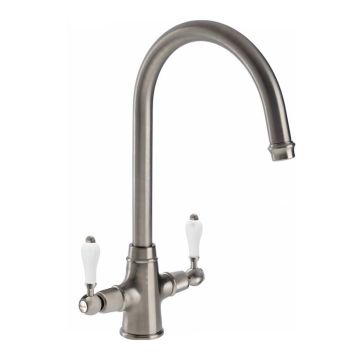 Abode Ludlow 1 Tap Hole Monobloc Sink Mixer - Brushed Nickel