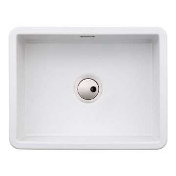 Abode Sandon Ceramic Inset Sink with 1 Large Bowl & Kit 595mm - White