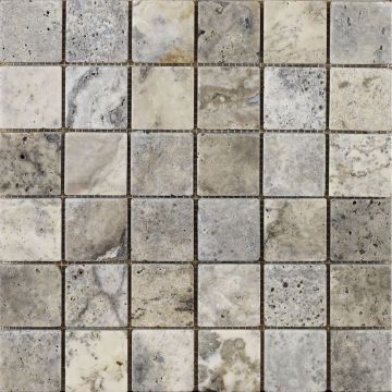 Anatolian Grey Travertine Mosaic 305mm x 305mm