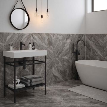 Apollo Grey Wall & Floor Tile 600mm x 600mm - Polished Porcelain