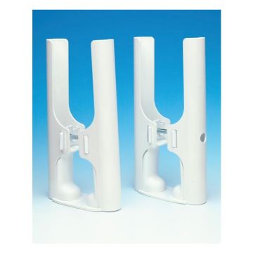 Apollo Roma Contemporary Floor Brackets 4 Column - Traffic White