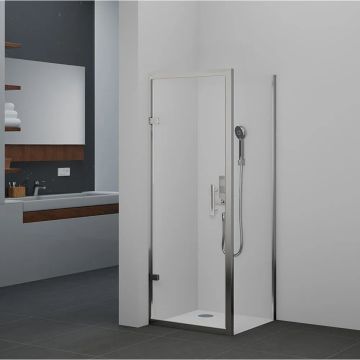 Ai8 Hinged Shower Door  H1900mm W700mm  - Silver