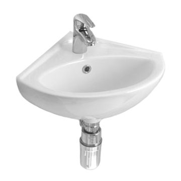 Lecico Atlas Corner Basin 470mm x 417mm 1 Tap Hole