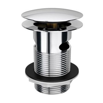 BC Designs 70mm Slotted Push Down Bath Waste - Brushed Nickel