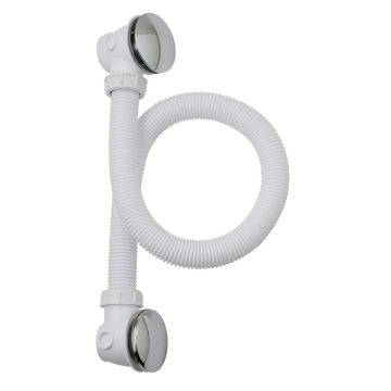 BC Designs Push Down Concealed Bath Waste & Overflow - Brushed Chrome